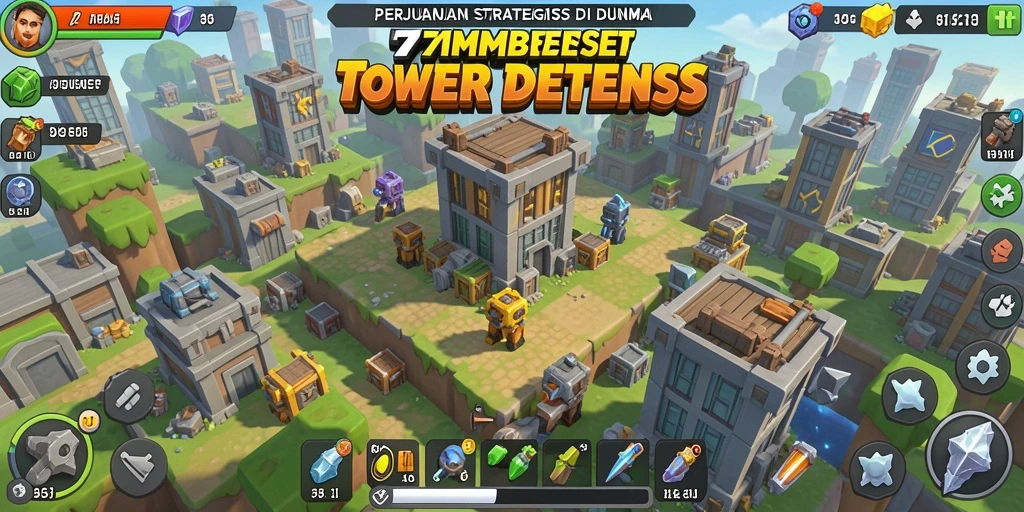 Tampilan gameplay Tower Defense yang seru dan menegangkan.