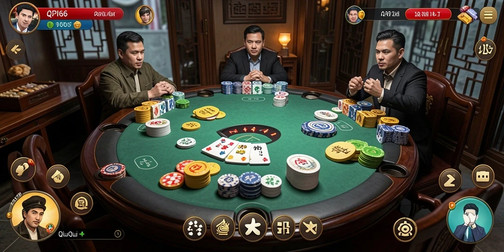 Screenshot permainan QiuQiu yang menampilkan aksi seru di API66.