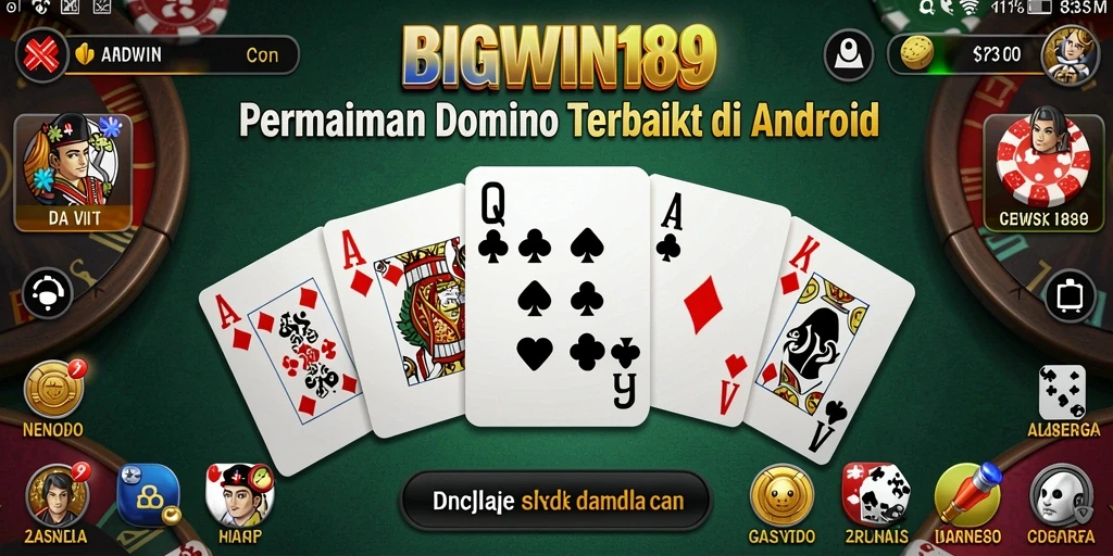 Tampilan gameplay seru dalam BIGWIN189 dengan Domino.