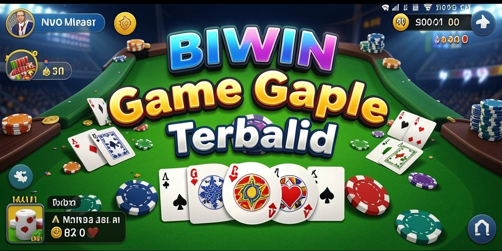 Tampilan gameplay Gaple yang seru dan menarik di BIWIN.