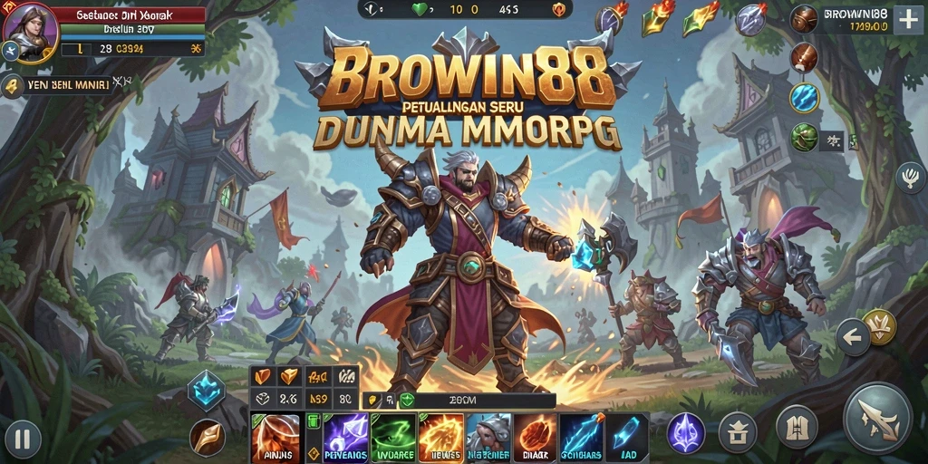 Tangkapan layar menunjukkan aksi seru dalam gameplay BROWIN88 di dunia MMORPG.