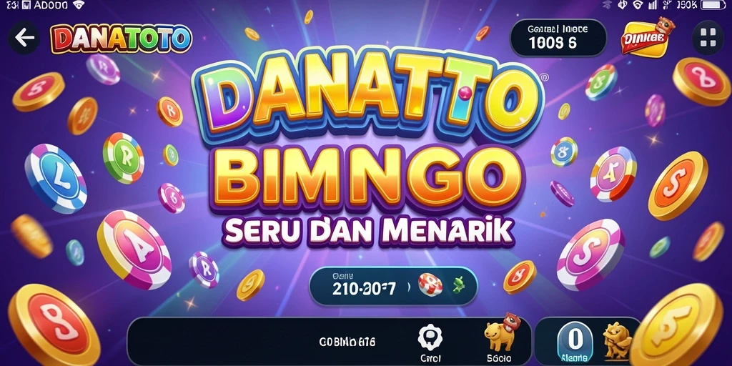 Tampak layar permainan Bingo yang penuh warna dan interaktif.