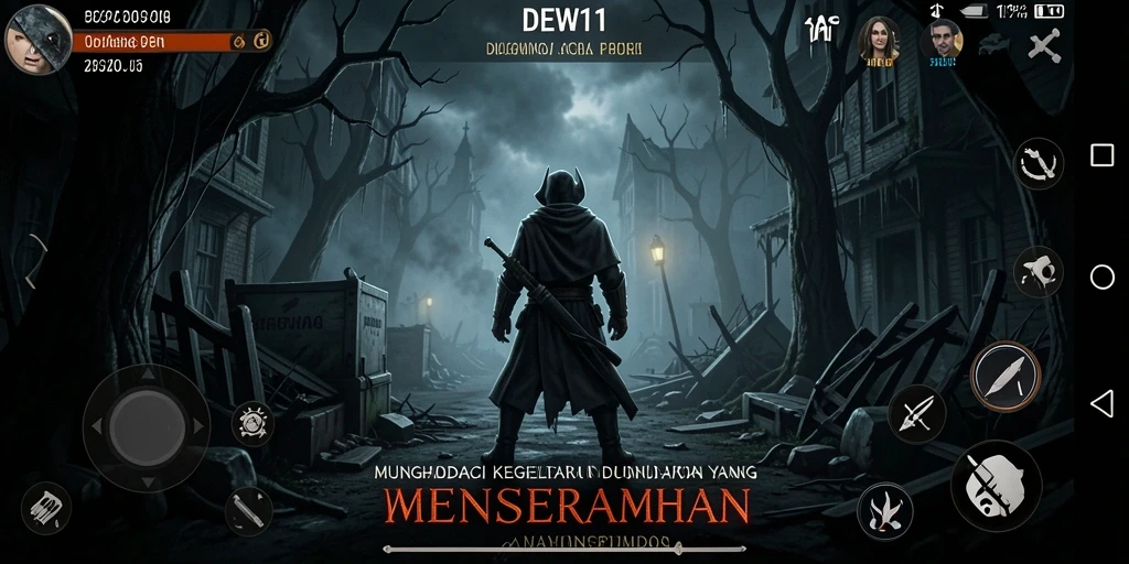 Screenshot DEWI11 menampilkan suasana mencekam saat gameplay horor.
