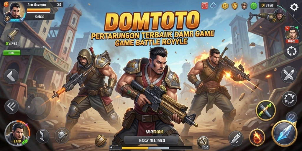 Tampilan seru permainan Battle Royale di DOMTOTO.