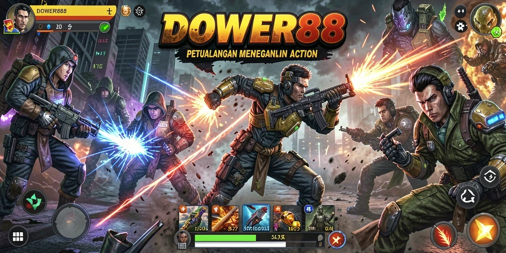 Tampilan gameplay DOWER88 yang menegangkan dan mendebarkan.