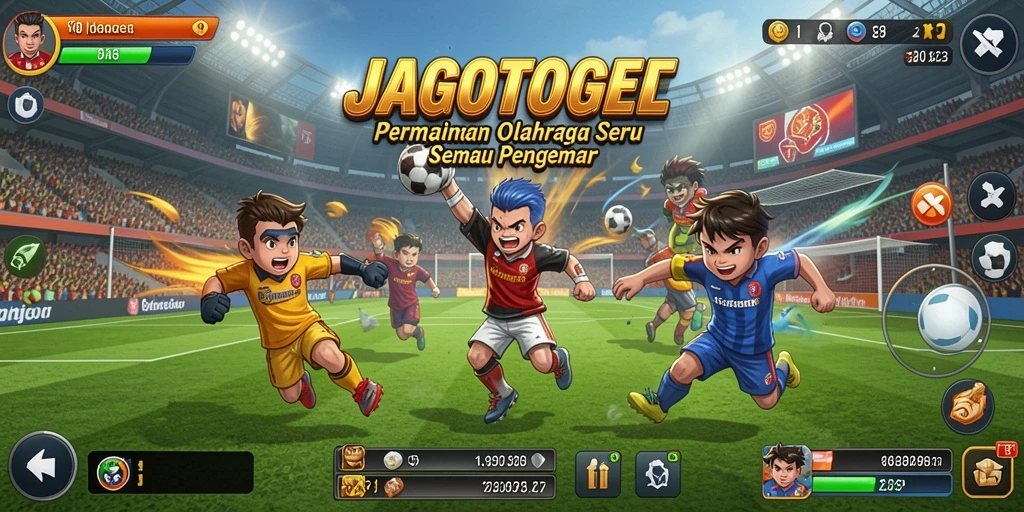Screenshot gameplay JAGOTOGEL menunjukkan aksi olahraga yang mendebarkan.