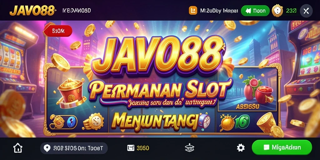 Tampilan gameplay menarik dari slot JAVO88 yang penuh warna.