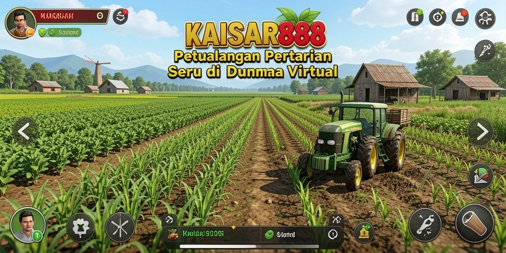 Tampilan gameplay seru di KAISAR888 dengan aktivitas pertanian yang menyenangkan.
