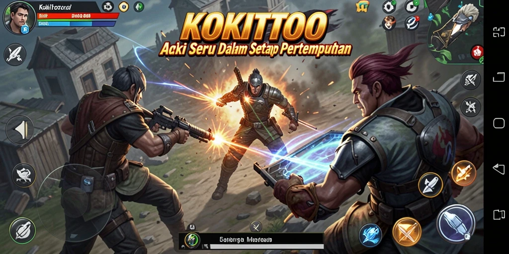 Tampilan gameplay KOKITOTO yang penuh aksi dan seru.