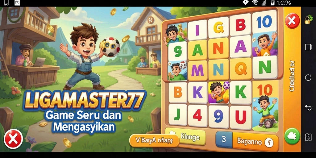 Screenshot utama LIGAMASTER77 menampilkan gameplay Bingo yang seru dan menarik.