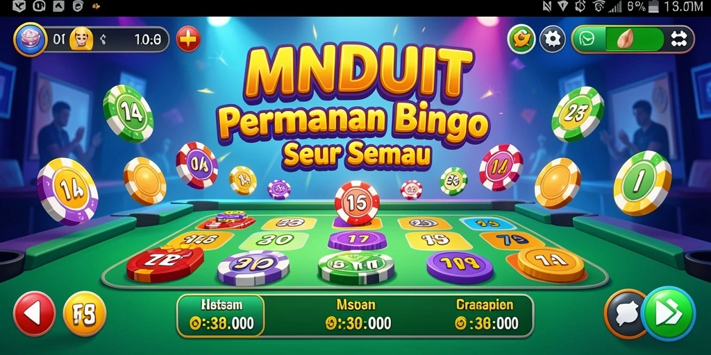 Screenshot gameplay MNDUIT menampilkan keseruan permainan Bingo.
