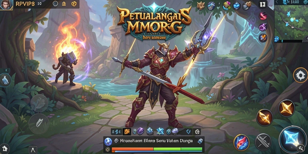 Tampilan gameplay RPVIP8 yang menakjubkan dalam petualangan MMORPG.