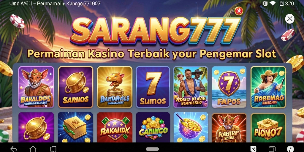 Tampilan menarik dari gameplay SARANG777 yang penuh warna.