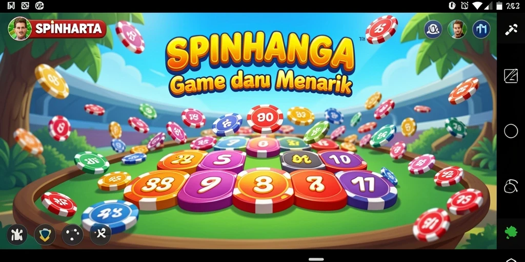 Tampilan gameplay SPINHARTA yang seru dan interaktif.