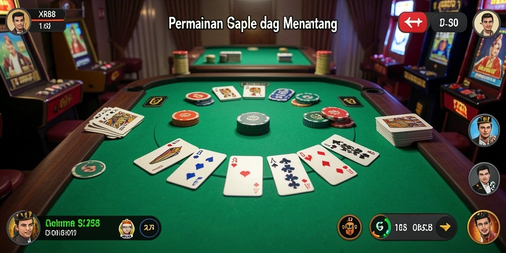 Tampilan gameplay Gaple yang menarik dan interaktif.
