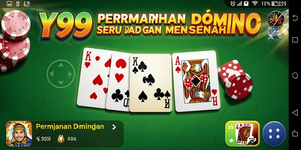 Tampilan gameplay seru Y89 dengan suasana permainan Domino.