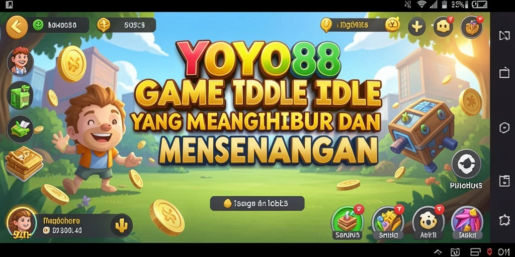 Screenshot utama YOYO88 menunjukkan gameplay menarik dan karakter yang berkembang.